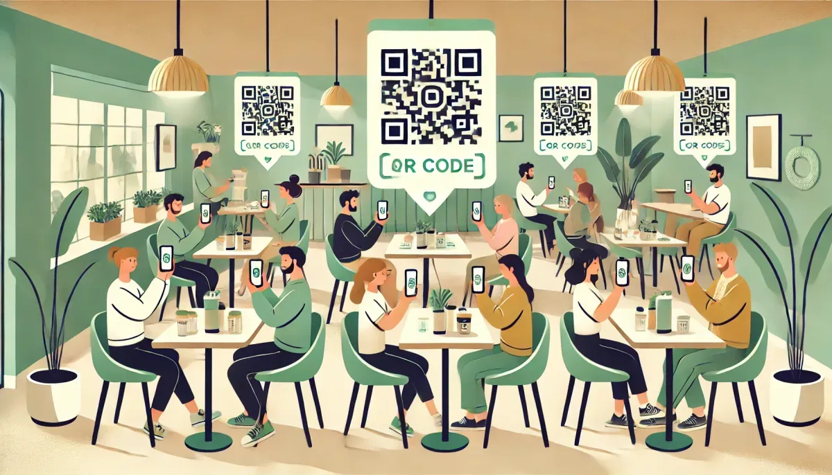 عملاء يمسحون رموز QR
